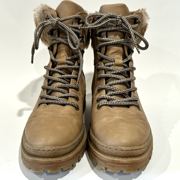 Steve Madden Womens Keystone Tan Lace-Up Boots - Size 8 - Picture 2 of 8